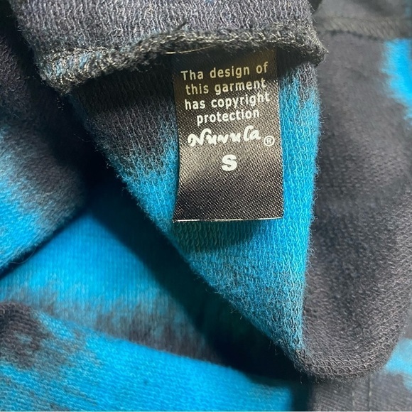 Nuvula Mixed Print Bodycon Mini Dress Tie Dye & Faux Sequin Long Sleeve Small - Picture 10 of 12